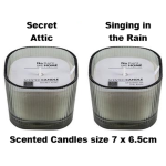 Scented Candle in Grey Glass Container  